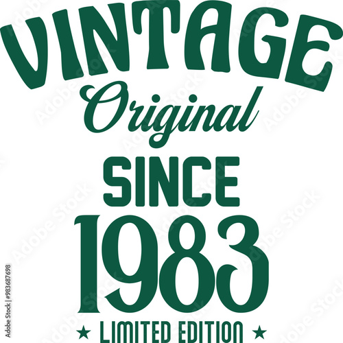 Vintage original since limited edition t shirt design for print. Vintage typography t shirt Design Crafted for Retro Lovers