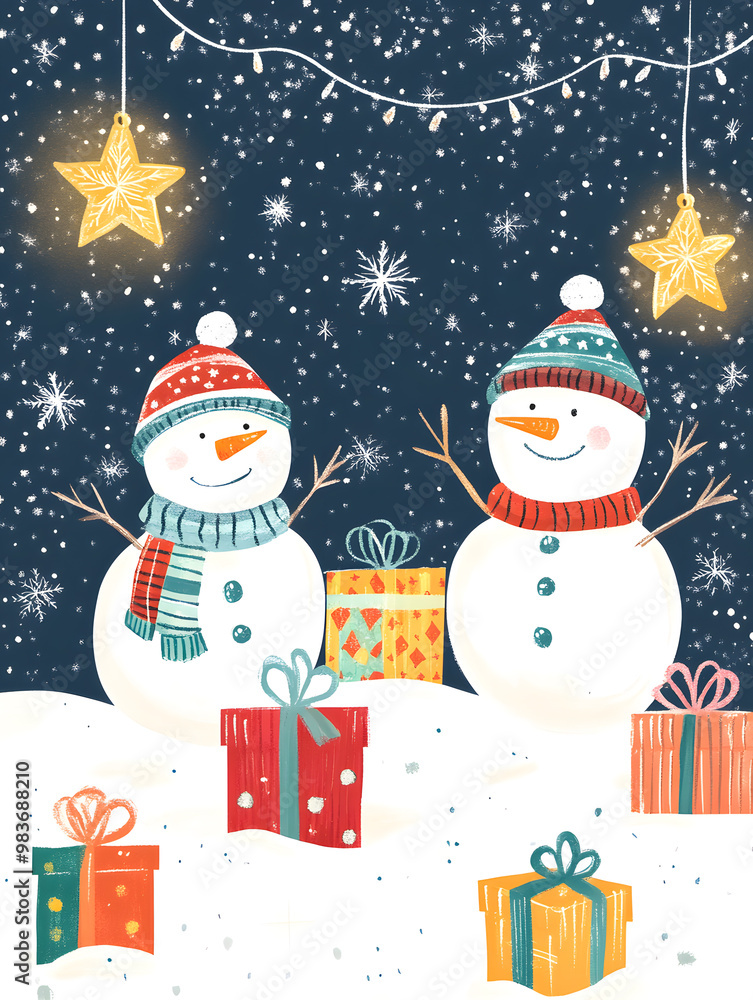 Christmas and New Year-themed graphic background Christmas and New Year-themed graphic background