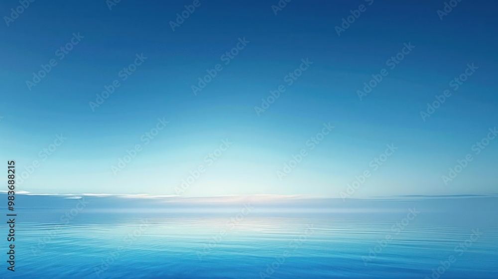 Obraz premium Tranquil Blue Horizon