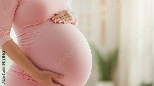 Free Download Pregnant woman using a stability ball for core exercises, maintaining balance and strength during pregnancy - GFXLoad