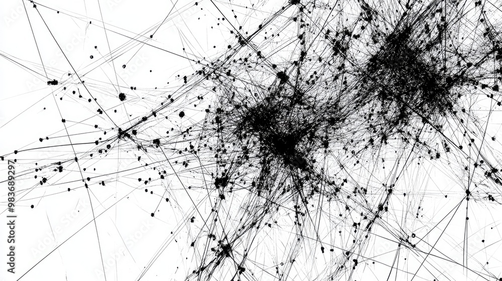Obraz premium Interconnected lines forming a complex network