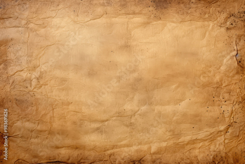 Rustic old brown paper background for writing text in vintage retro style.ai generative