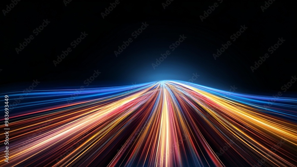 Colorful abstract lights on dark background. Colorful abstract lights on dark background.