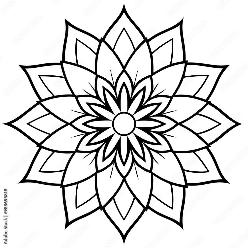 a vector of black and white colour design of a mandala with a white background a vector of black and white colour design of a mandala with a white background