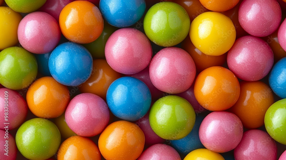 Close-up of Colorful Gumballs Arranged in a Random Pattern Close-up of Colorful Gumballs Arranged in a Random Pattern
