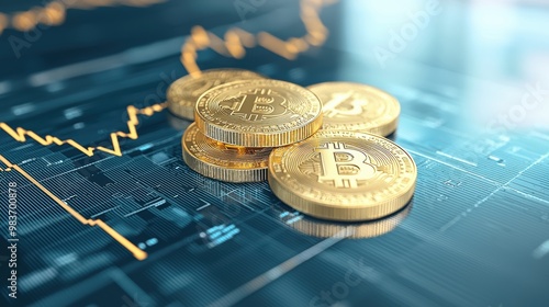 Bitcoin Cryptocurrency on a Chart