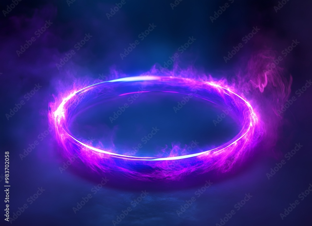 Abstract background with glowing circles ring. Abstract background with glowing circles ring.