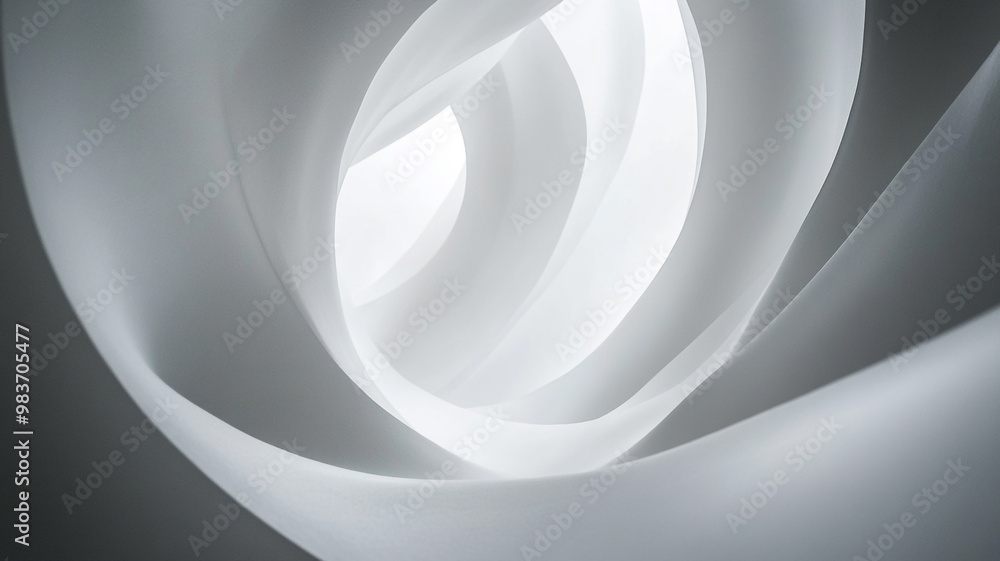 Abstract light curves create an intriguing pattern in a modern architectural interior space Abstract light curves create an intriguing pattern in a modern architectural interior space