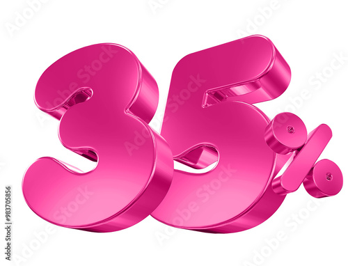 35 percent pink offer in 3d