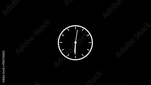 Wallpaper Mural Clock Counting Down 24 Hour Day Fast Speed. Clock with moving arrows.Abstract new analog clock icon animation. Torontodigital.ca