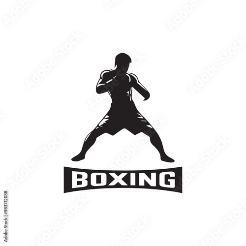 Creative Set Of Illustration Boxing Logo Design