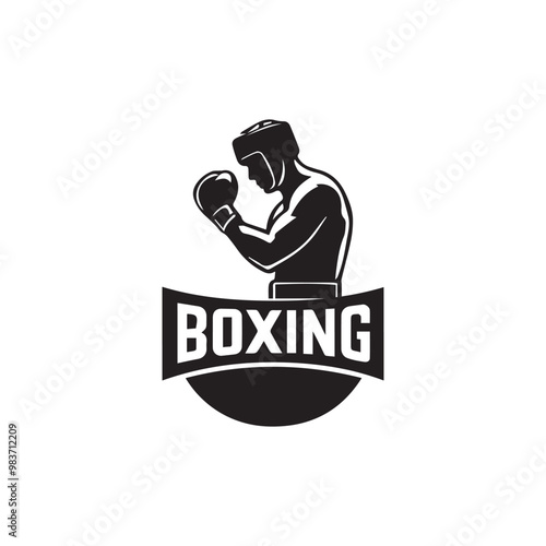 Creative Set Of Illustration Boxing Logo Design