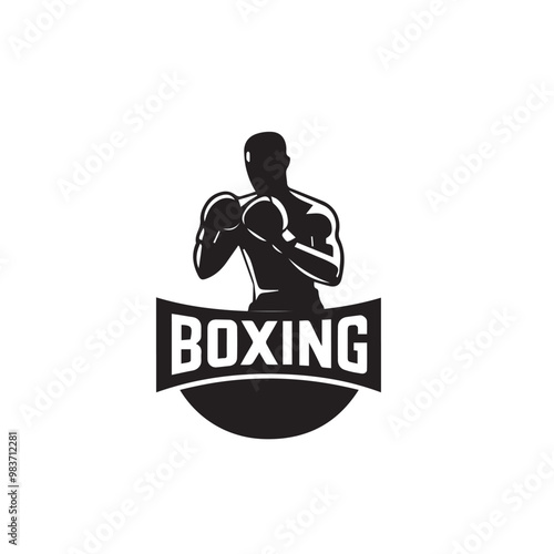 Creative Set Of Illustration Boxing Logo Design