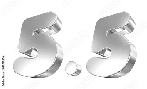 5.5 Sale Promotion Silver Number 