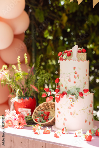 Strawberry Birthday Cake