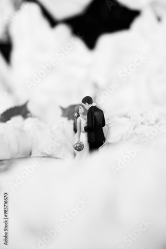 Bride and Groom Wedding Cake