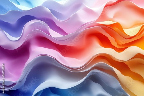 Wallpaper Mural abstract pastel gradient waves soft flowing shapes soothing color transitions minimalist app background Torontodigital.ca