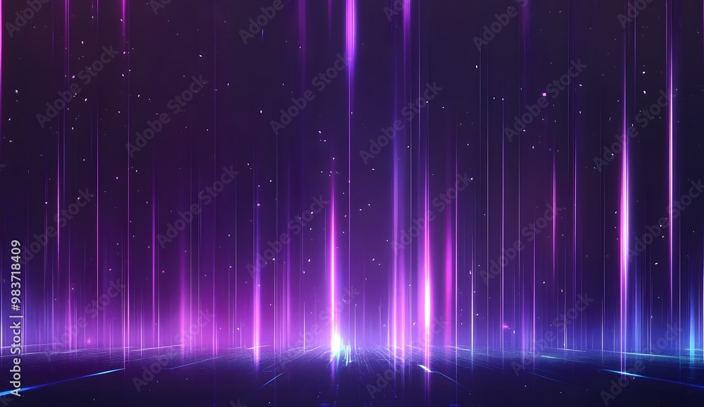 Abstract background with glowing neon lines and blue light, digital technology concept design, dark purple background, Abstract background with glowing neon lines and blue light, digital technology concept design, dark purple background,