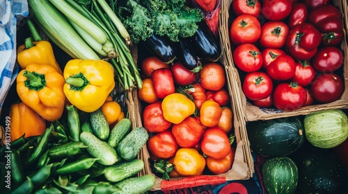 Wallpaper Mural Highlight Vegetarian Day with an inviting image featuring a colorful array of fresh vegetables and plant-based dishes, showcasing the vibrant and nutritious benefits of a vegetarian lifestyle Torontodigital.ca