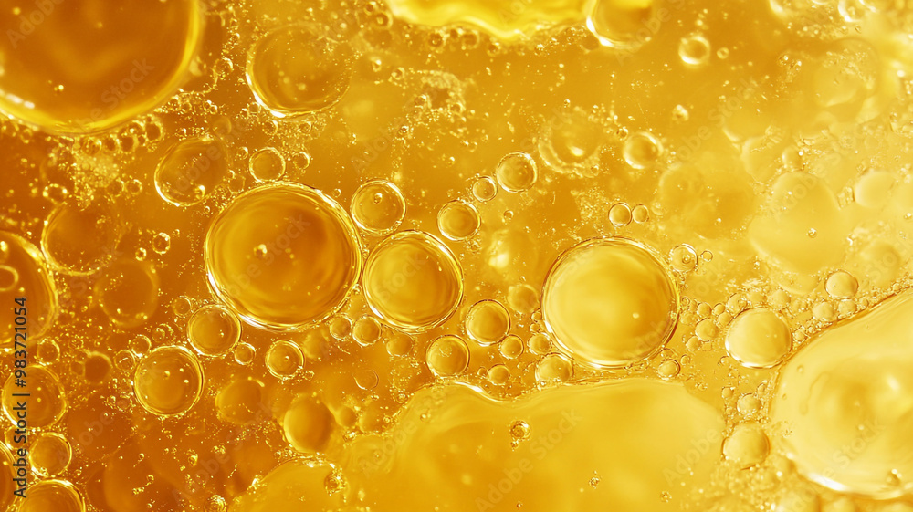 Close-up of golden liquid with bubbles highlighting texture and clarity in natural light Close-up of golden liquid with bubbles highlighting texture and clarity in natural light