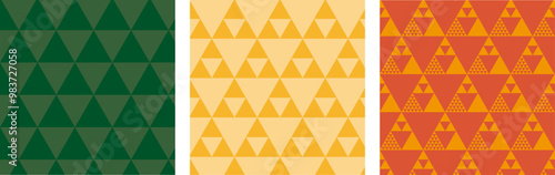 和柄（鱗文、三角うろこ）。日本の伝統模様、シームレスなパターン。シンプルな幾何学模様。