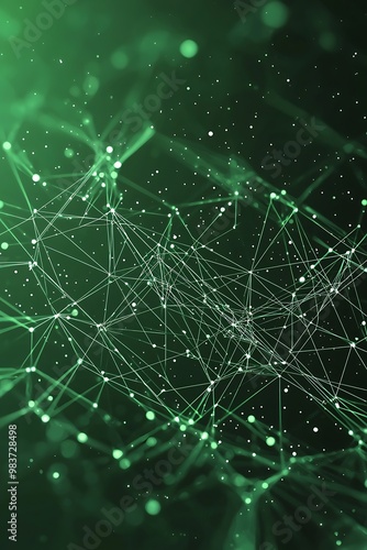 Connections and communication technology depicted on a green abstract network background.