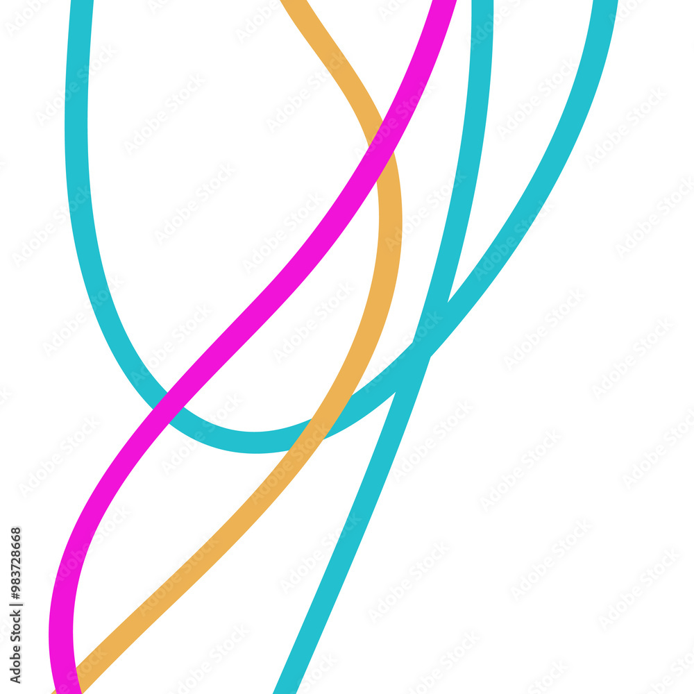 Naklejka premium Pink teal yellow lines, background 