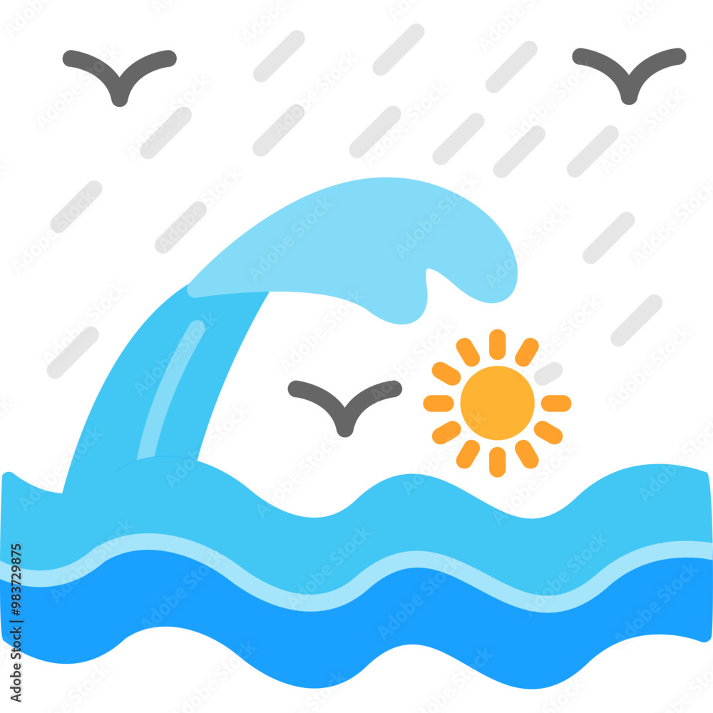 Obraz premium Wave Icon