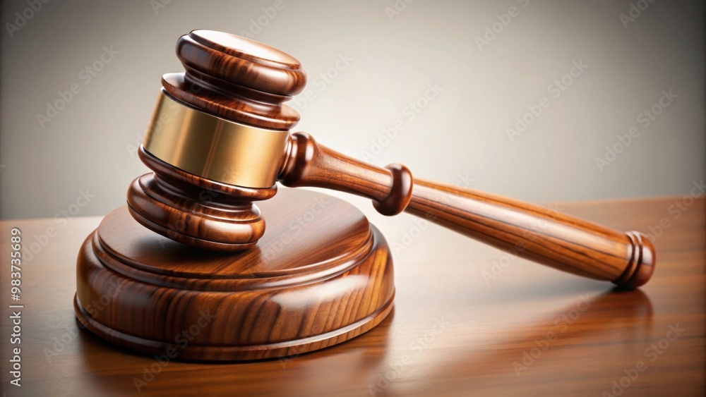 Wooden brown judge gavel with a polished finish , law, justice, legal, court, decision, hammer, authority, judge, symbol Wooden brown judge gavel with a polished finish , law, justice, legal, court, decision, hammer, authority, judge, symbol