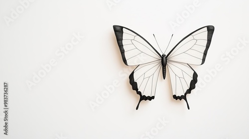 Butterfly pencil sketch with artistic shading on a clean, white surface, using intricate details and soft, professional lighting to create a beautiful, hand-drawn masterpiece