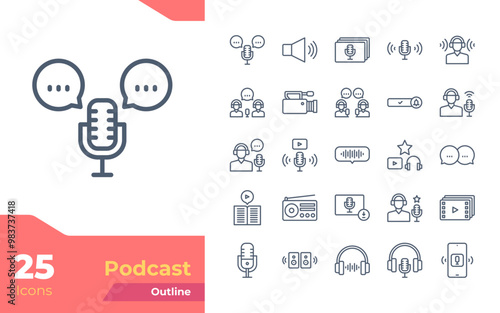 Podcast Outline Icons