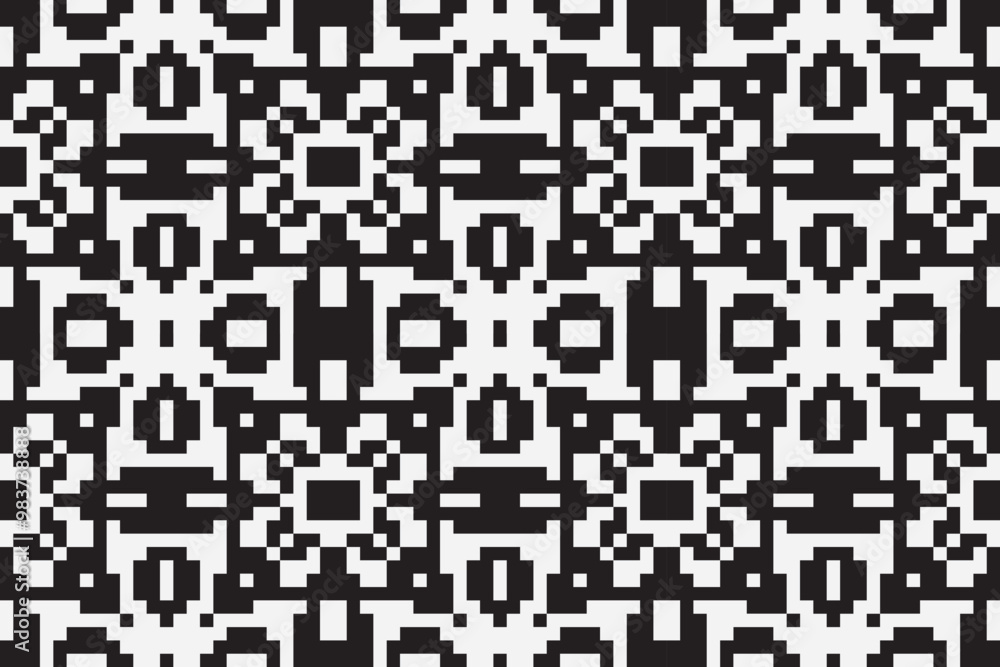 Ethnic seamless monochrome pattern. Aztec geometric background. Tribal print. Navajo fabric. Modern abstract wallpaper. Vector illustration. Ethnic seamless monochrome pattern. Aztec geometric background. Tribal print. Navajo fabric. Modern abstract wallpaper. Vector illustration.