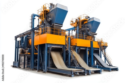 Wallpaper Mural Industrial shot blasting machine for surface preparation of metal parts, a powerful and efficient process for removing rust, paint, and other contaminants. Torontodigital.ca