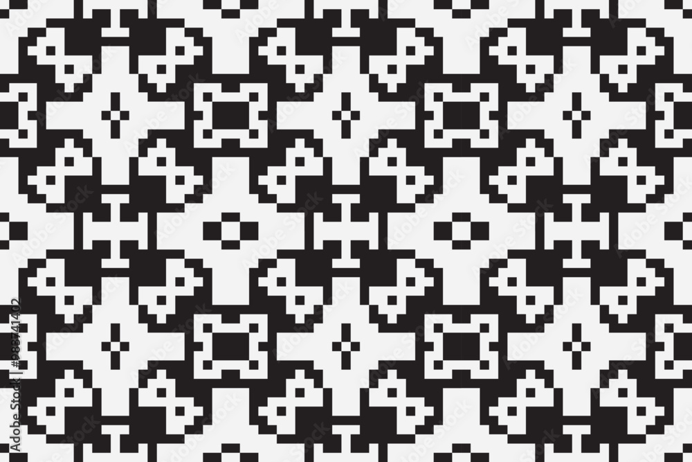 Ethnic seamless monochrome pattern. Aztec geometric background. Tribal print. Navajo fabric. Modern abstract wallpaper. Vector illustration. Ethnic seamless monochrome pattern. Aztec geometric background. Tribal print. Navajo fabric. Modern abstract wallpaper. Vector illustration.