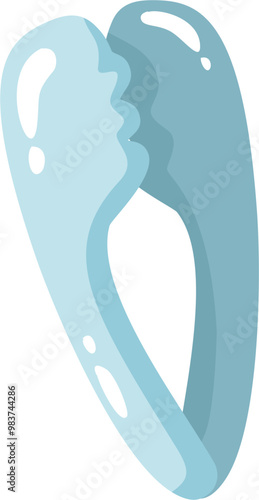 Cute tongs cartoon illustration
