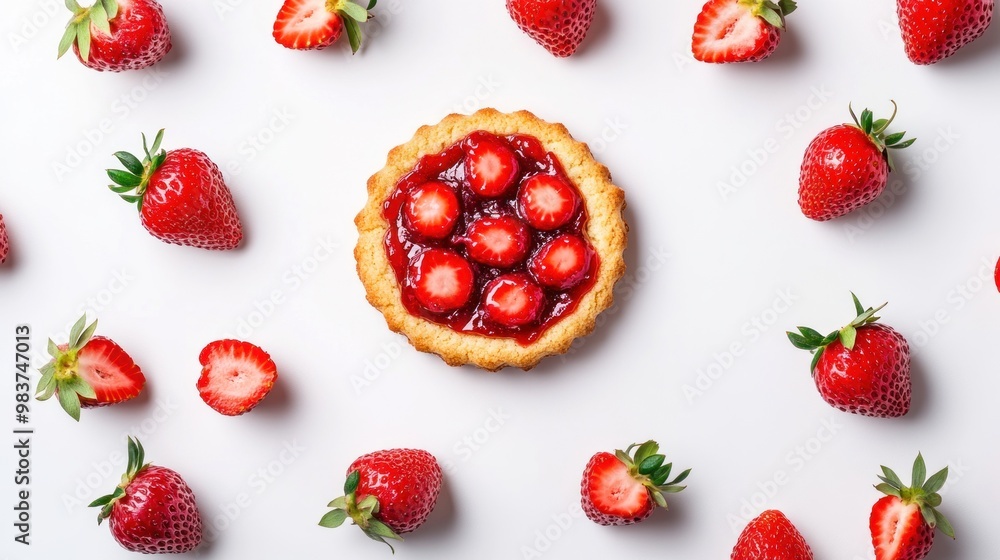 Strawberry Tart with Fresh Fruit Arrangement Strawberry Tart with Fresh Fruit Arrangement