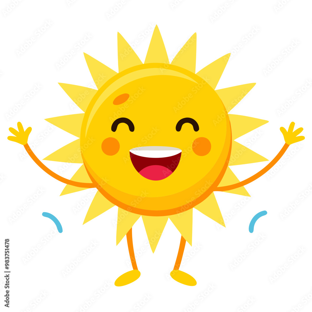 Cheerful sun icons with various facial expressions illustration
Cheerful sun icons with various facial expressions illustration