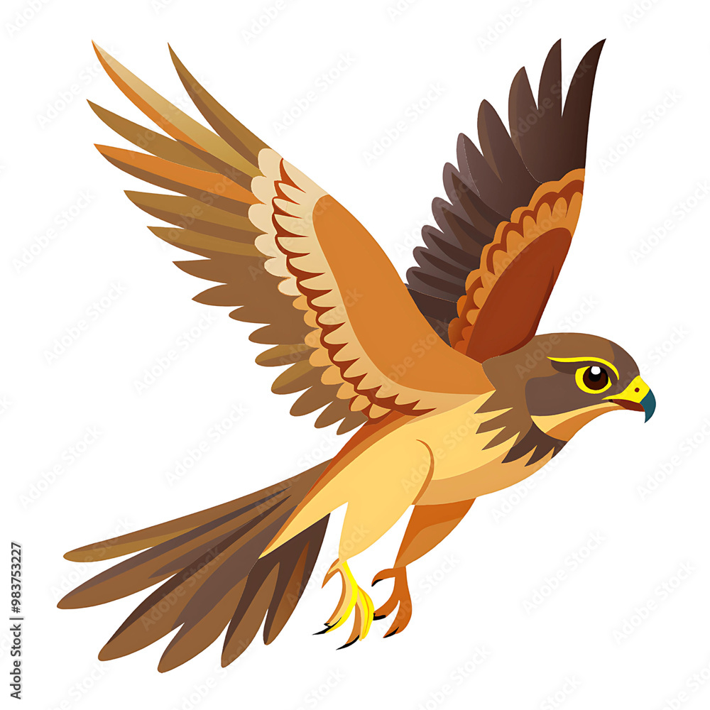 Obraz premium Flying Sparrowhawk Bird on Transparent PNG Background