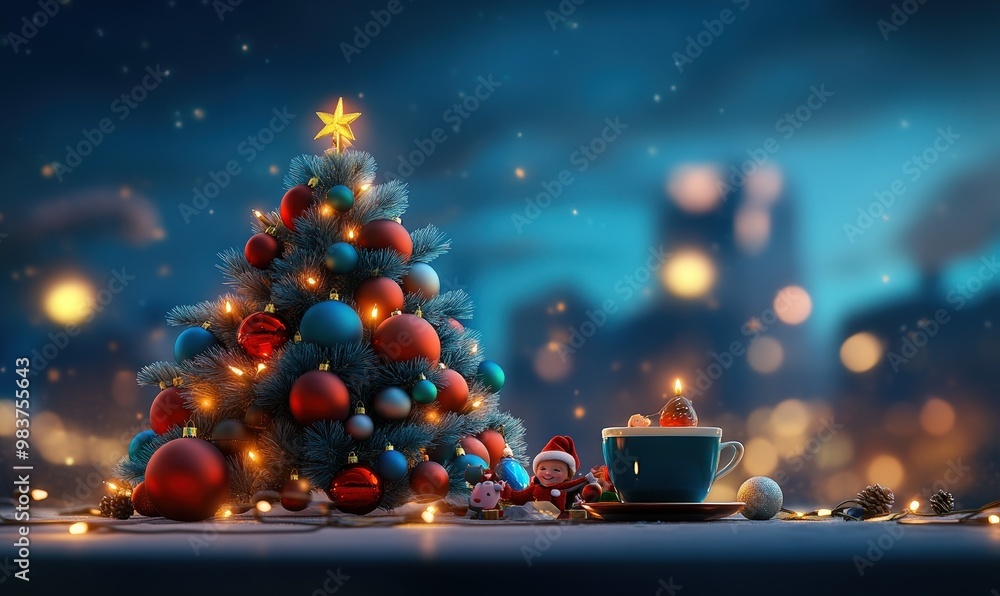 Christmas Decorations with a Festive Drink. Christmas Decorations with a Festive Drink.