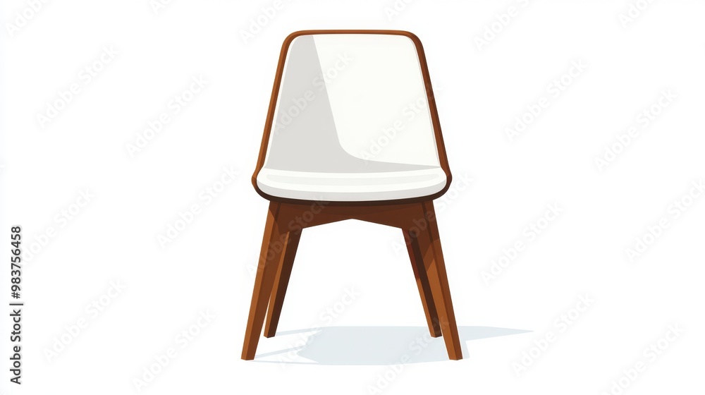 dining chair flat design graphic illustration on white background dining chair flat design graphic illustration on white background