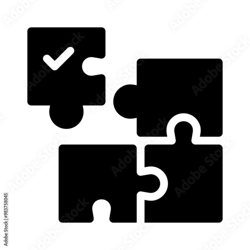 puzzle glyph icon