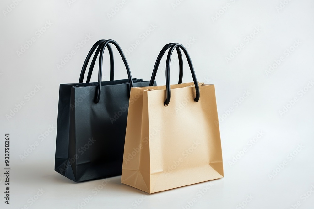 Simple Shopping Bag Mockup Isolated created with Generative AI Simple Shopping Bag Mockup Isolated created with Generative AI