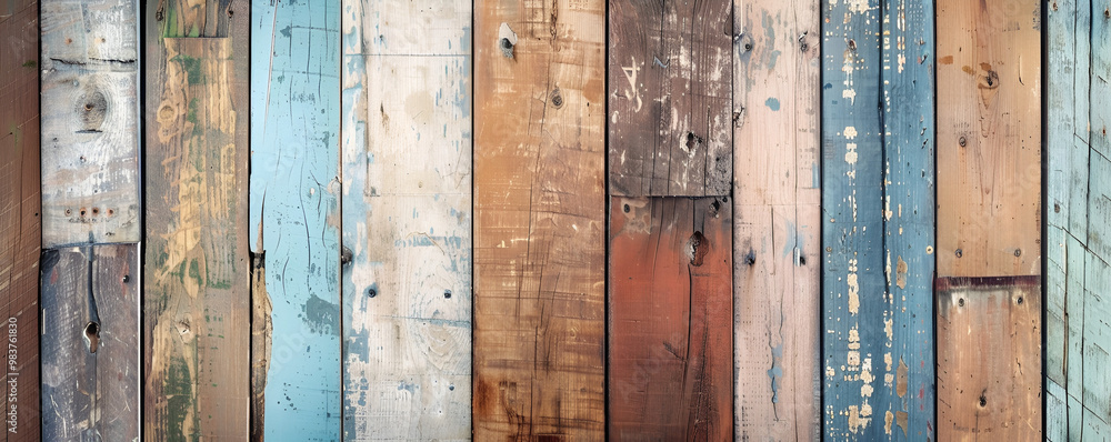 Rustic Wooden Planks with Distressed Textures and Color Variations Rustic Wooden Planks with Distressed Textures and Color Variations
