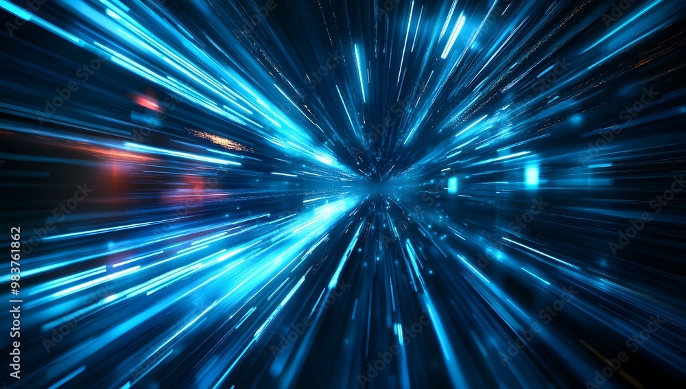 Blue light speed background with a blur effect background. Blue light speed background with a blur effect background.