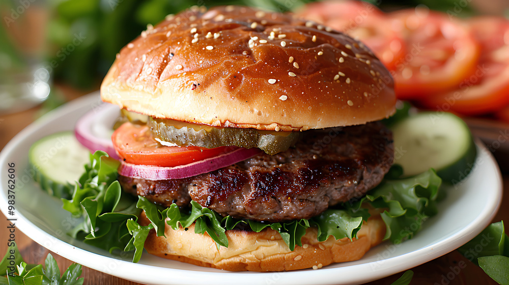 delicious burgers with healthy vegetables delicious burgers with healthy vegetables