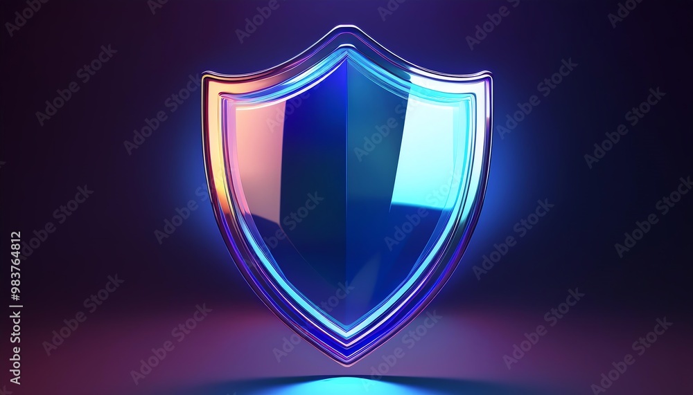 A glowing, modern shield emblem representing protection and security, featuring vibrant colors against a dark background. A glowing, modern shield emblem representing protection and security, featuring vibrant colors against a dark background.