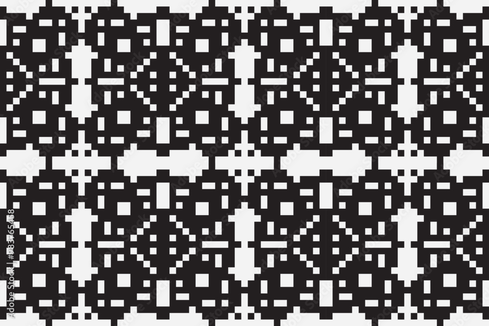 Vector monochrome pixel background. Abstract seamless pattern with small random scattered squares, rectangles, tiny dots. Black and white minimal Vector monochrome pixel background. Abstract seamless pattern with small random scattered squares, rectangles, tiny dots. Black and white minimal