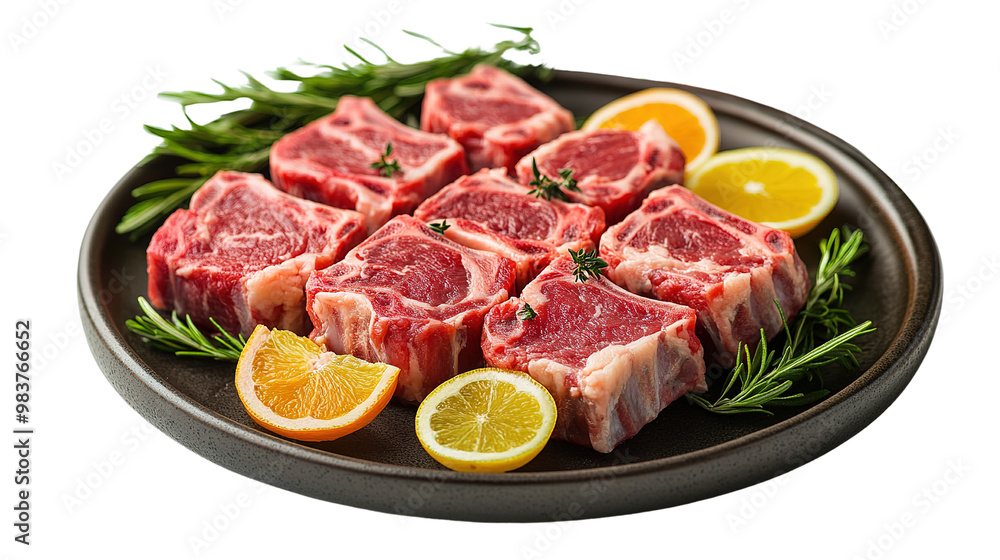 Fresh raw meat isolated on white background Fresh raw meat isolated on white background