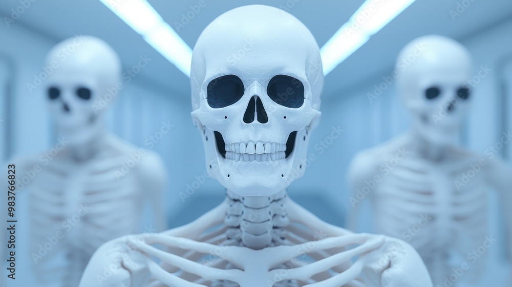 Fototapeta premium Human Skeletons in a Scientific Environment