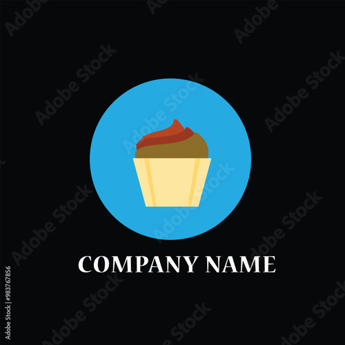 The logo showcasing a cake evokes feelings of joy and celebration, making it perfect for a bakery or dessert shop.